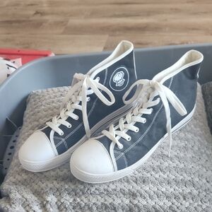 Classic Black and White High-Top Sneakers